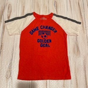 Crewcuts boys tee. Size 10. Orange, blue, beige. 100% cotton